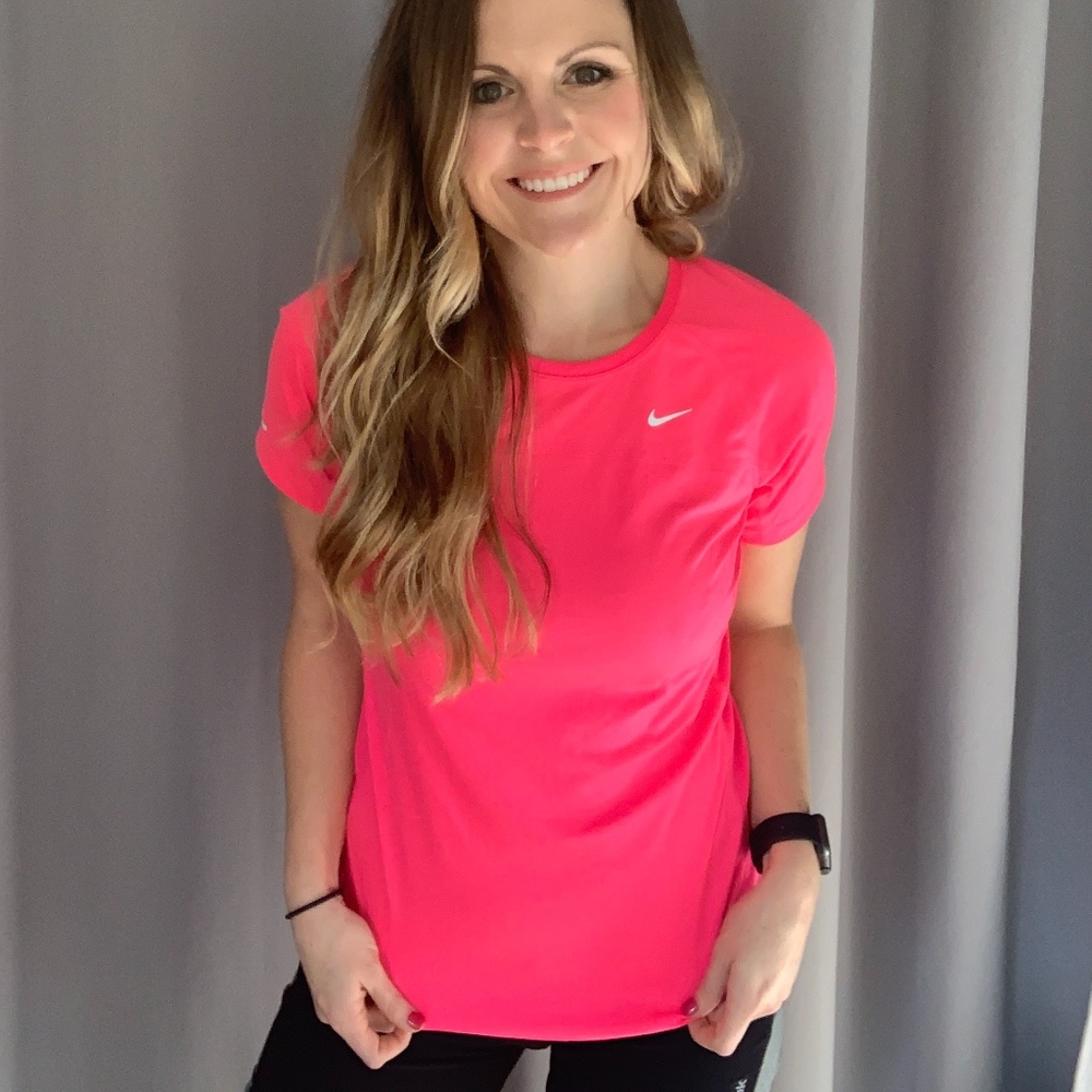 Nike Pink Dri Fit Short Sleeve Shirt